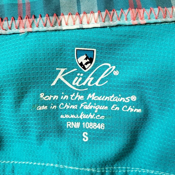 Kuhl Wunderer Button Down Shirt Turquoise Longsleeve Vented Hiking Outdoor Sz S - Picture 16 of 17